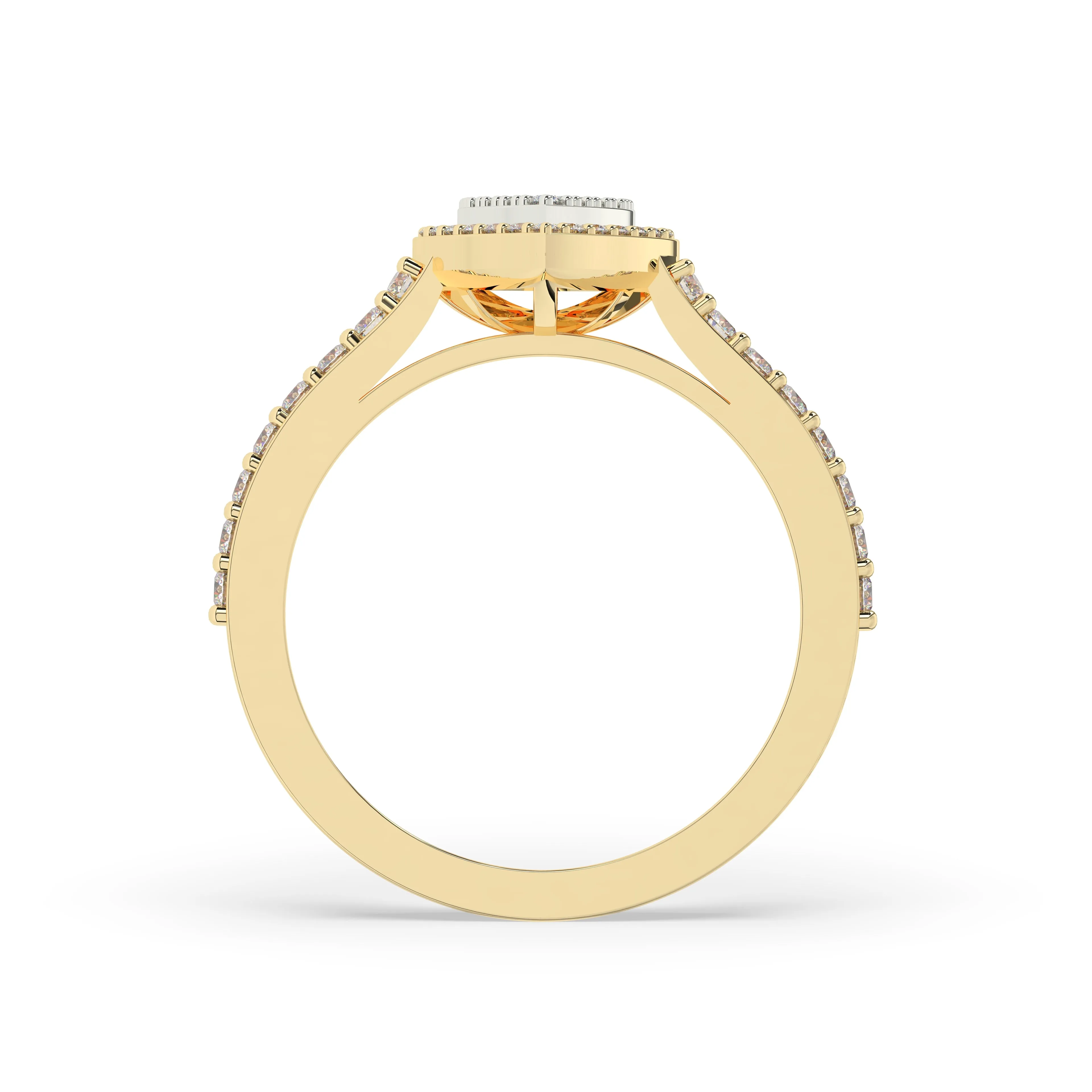 Diamond Pear Cluster Engagement Ring