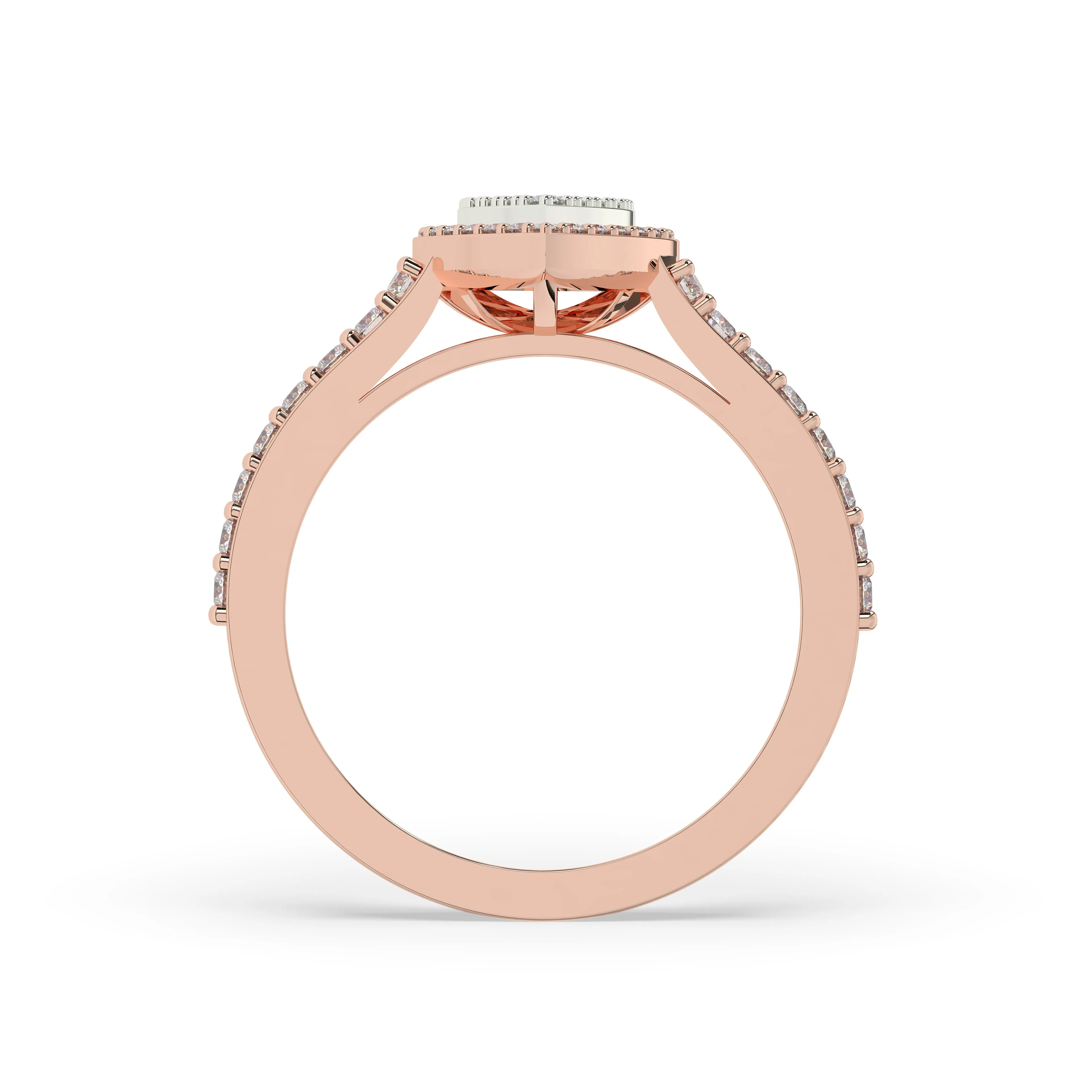 Diamond Pear Cluster Engagement Ring