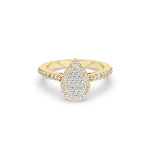 Diamond Pear Cluster Engagement Ring
