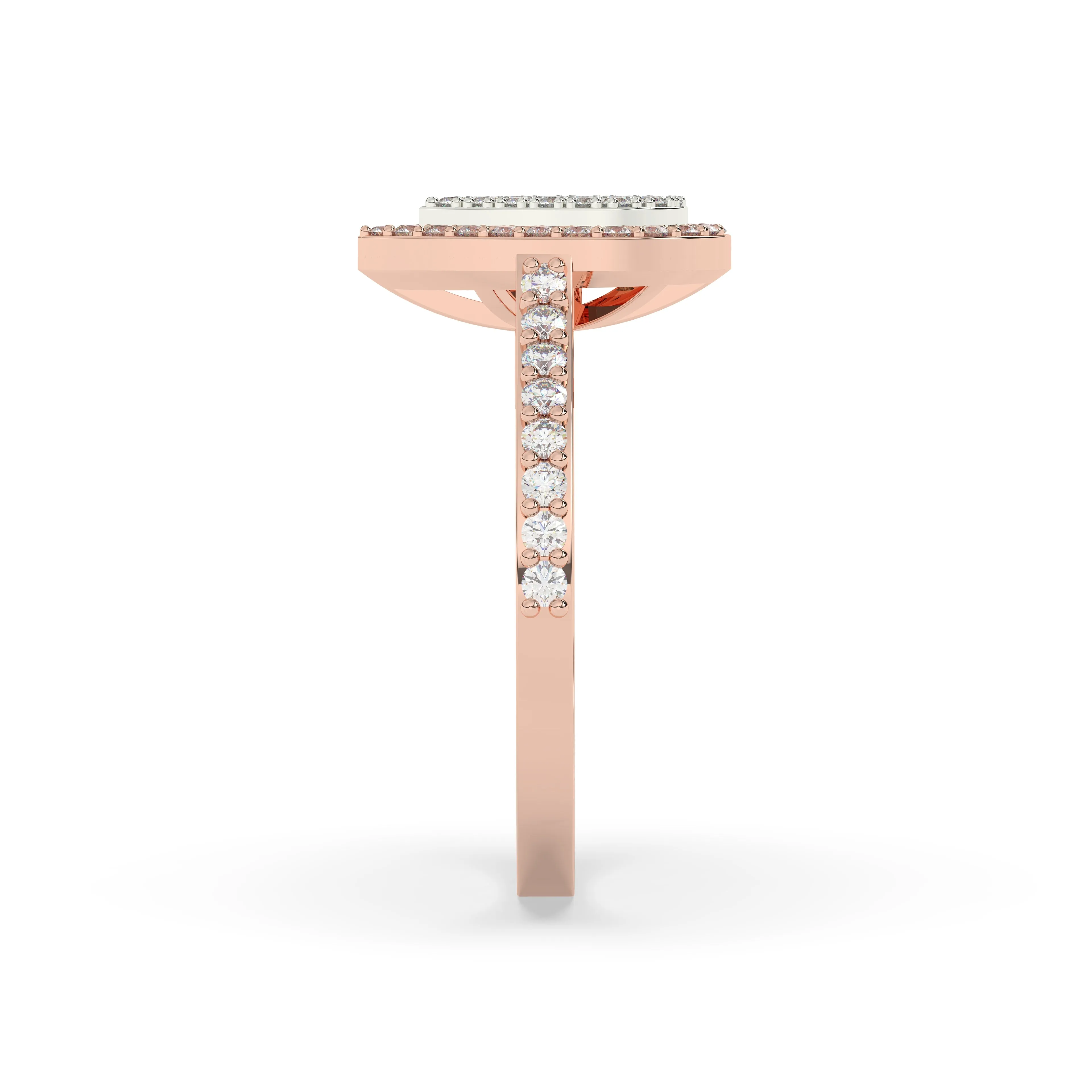 Diamond Pear Cluster Engagement Ring