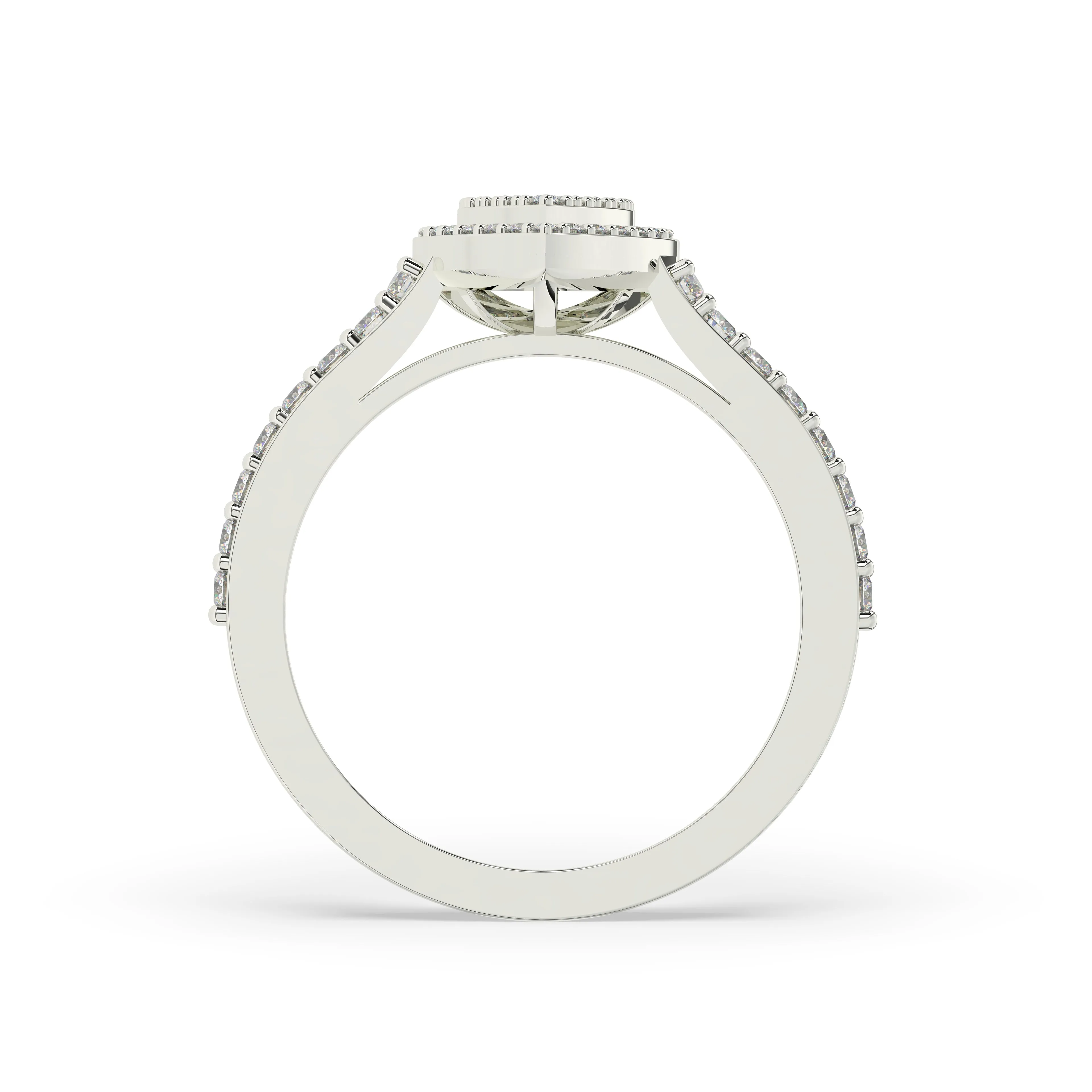 Diamond Pear Cluster Engagement Ring