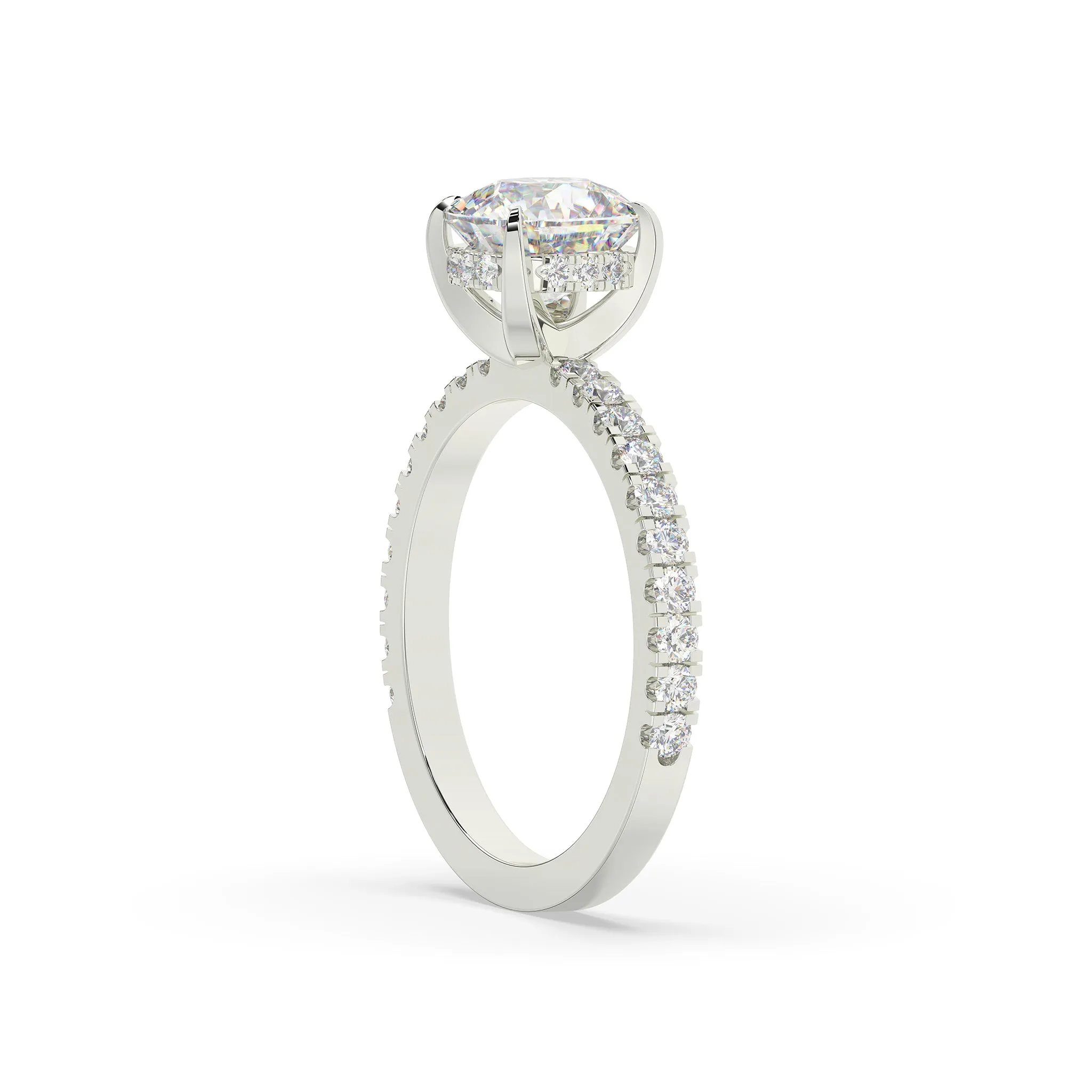 Diamond Round Solitaire Engagement Ring