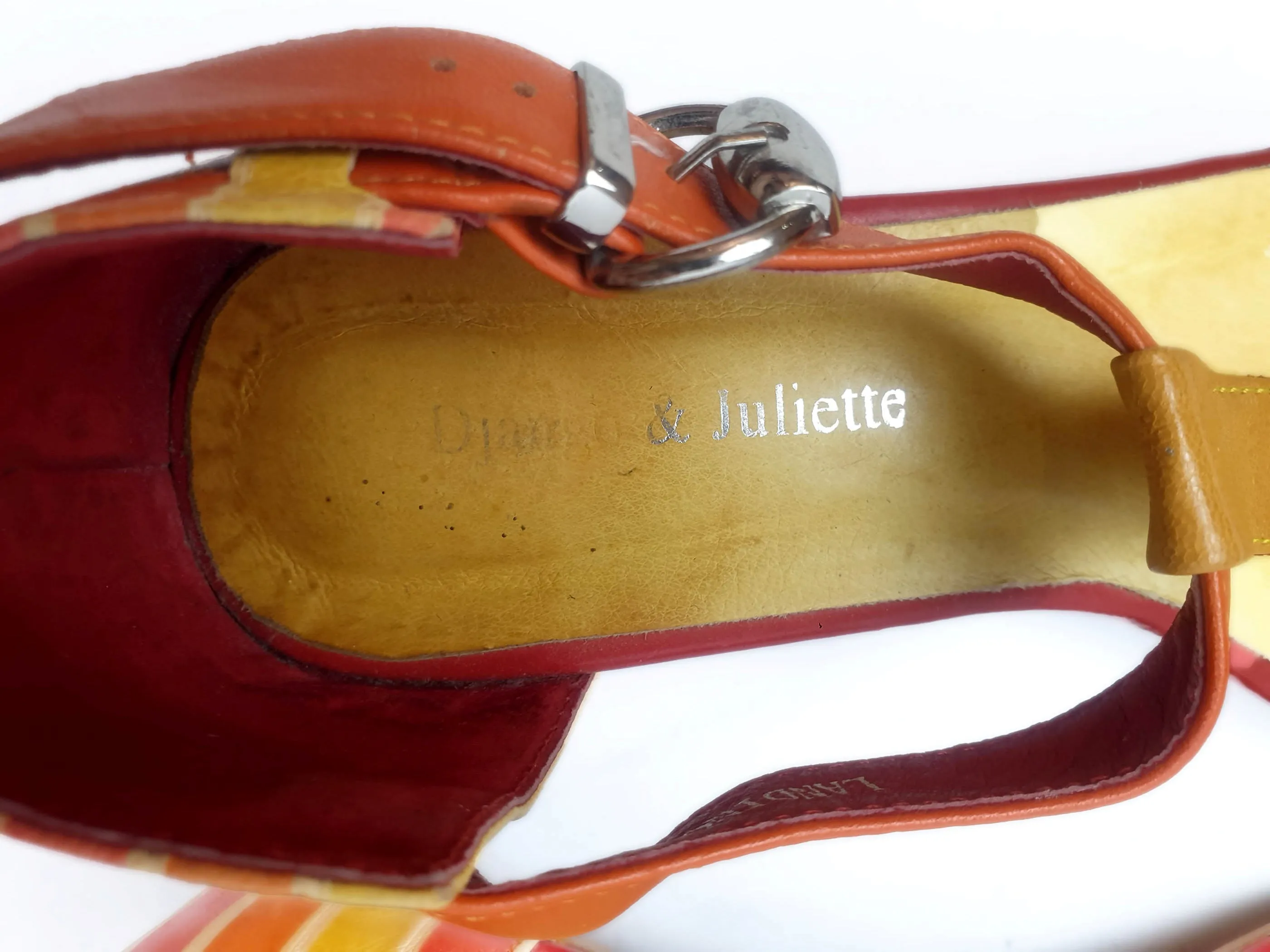 Django & Juliet red leather shoes size 38