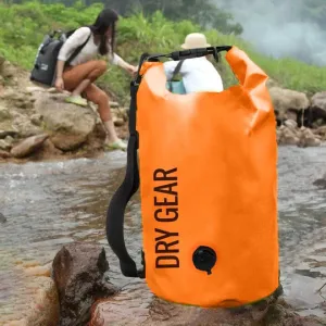 Dry Gear Waterproof Outdoor Travel Bag - 20L Day Pak || Orange