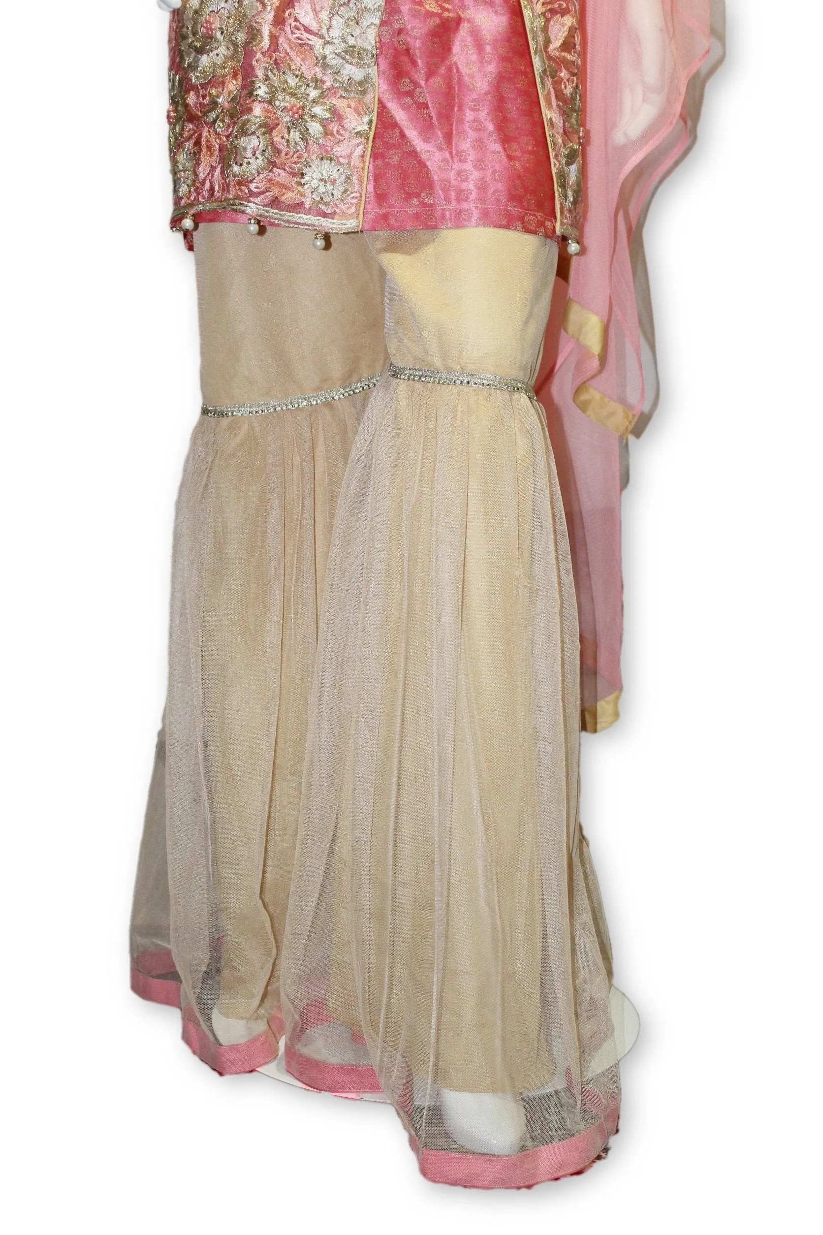 E14 Pakistani Indian 3 Pc Party Wear Net Dress
