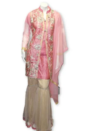 E14 Pakistani Indian 3 Pc Party Wear Net Dress