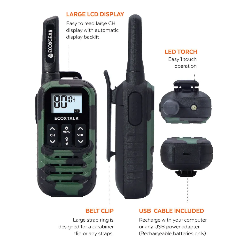 EcoXGear ECOXTALK EXG50 UHF CB Handheld Radio