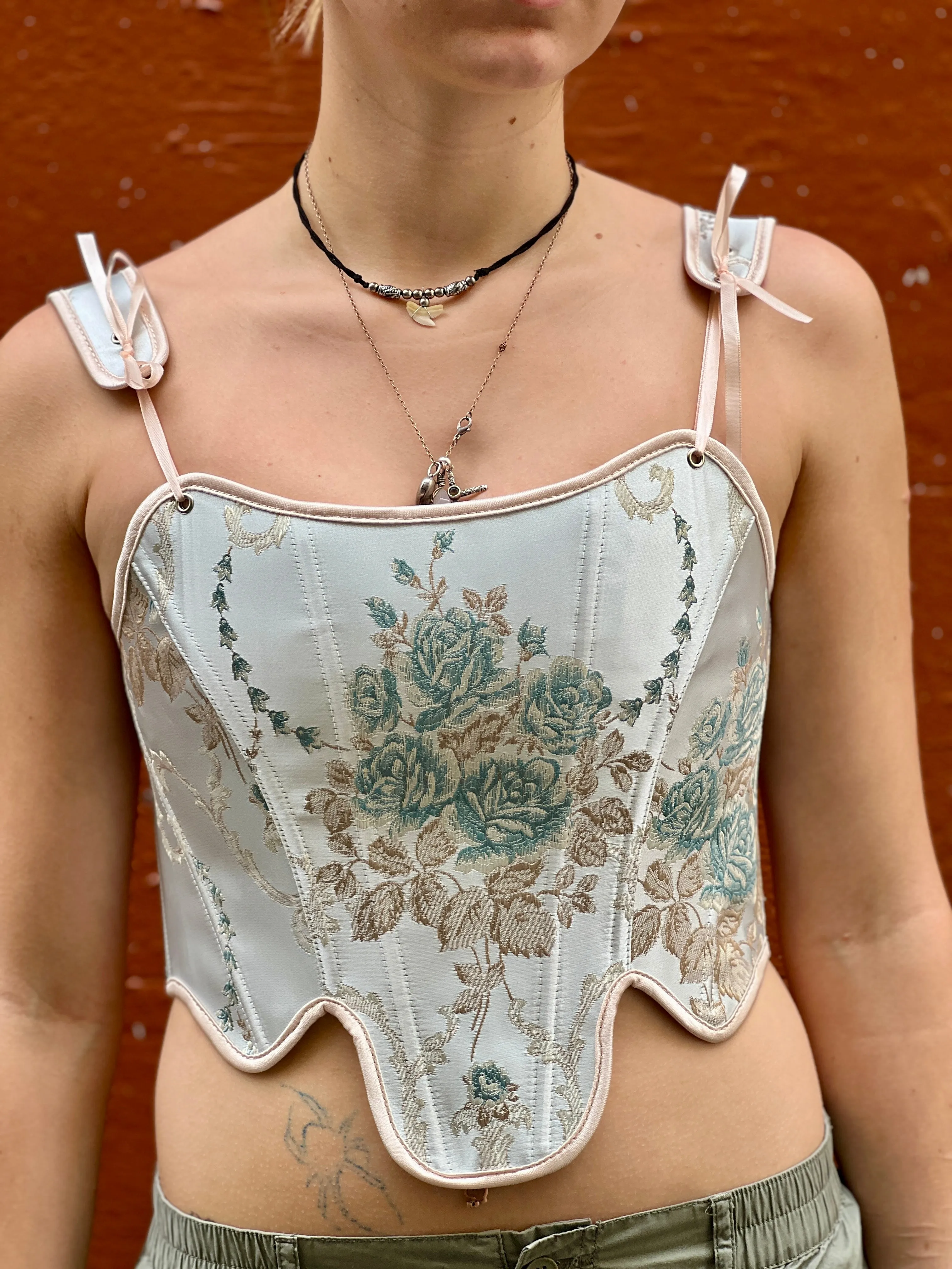 Embroidered Corset Top