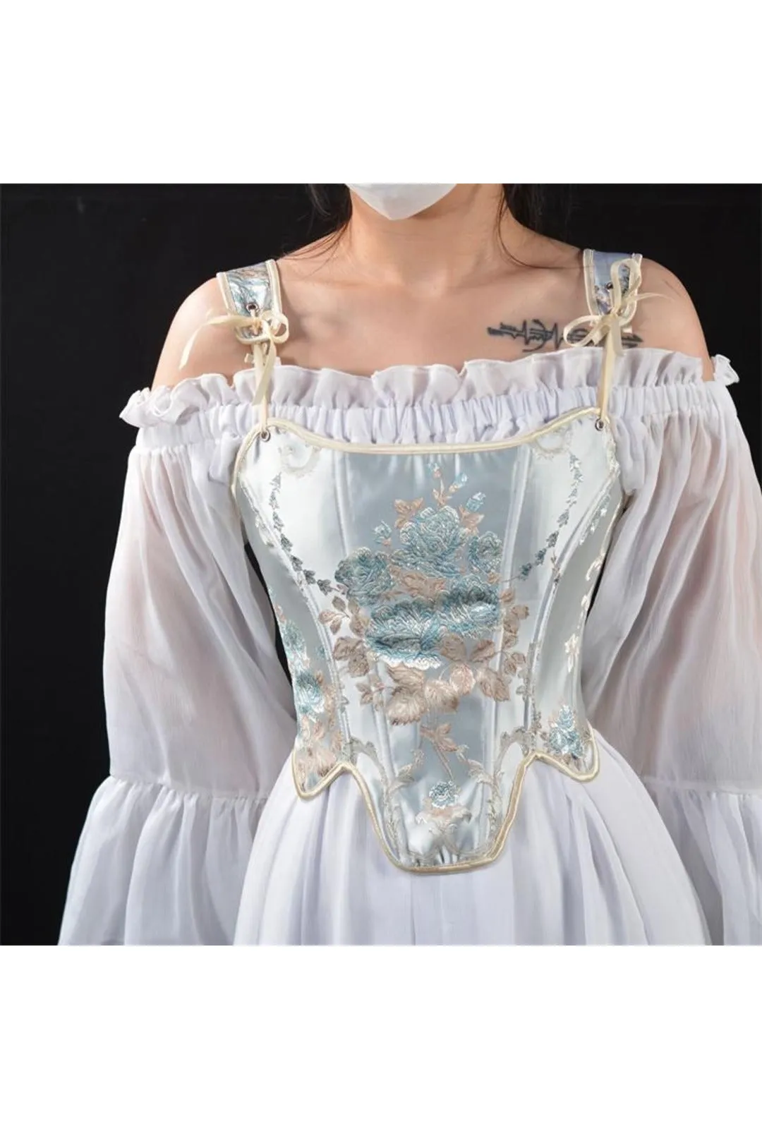 Embroidered Corset Top