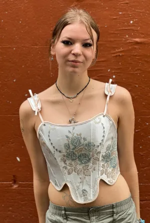 Embroidered Corset Top