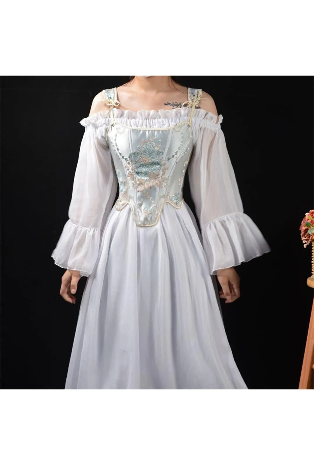 Embroidered Corset Top