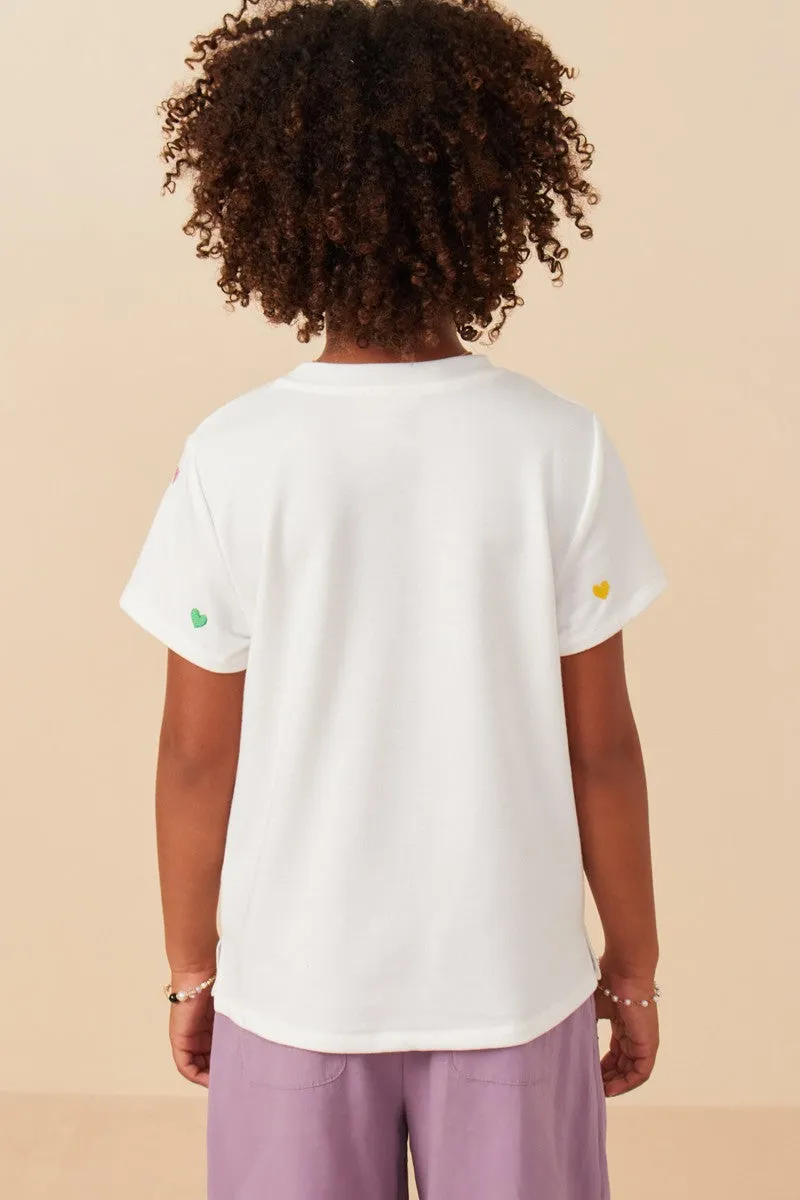 Embroidery Heart Tee