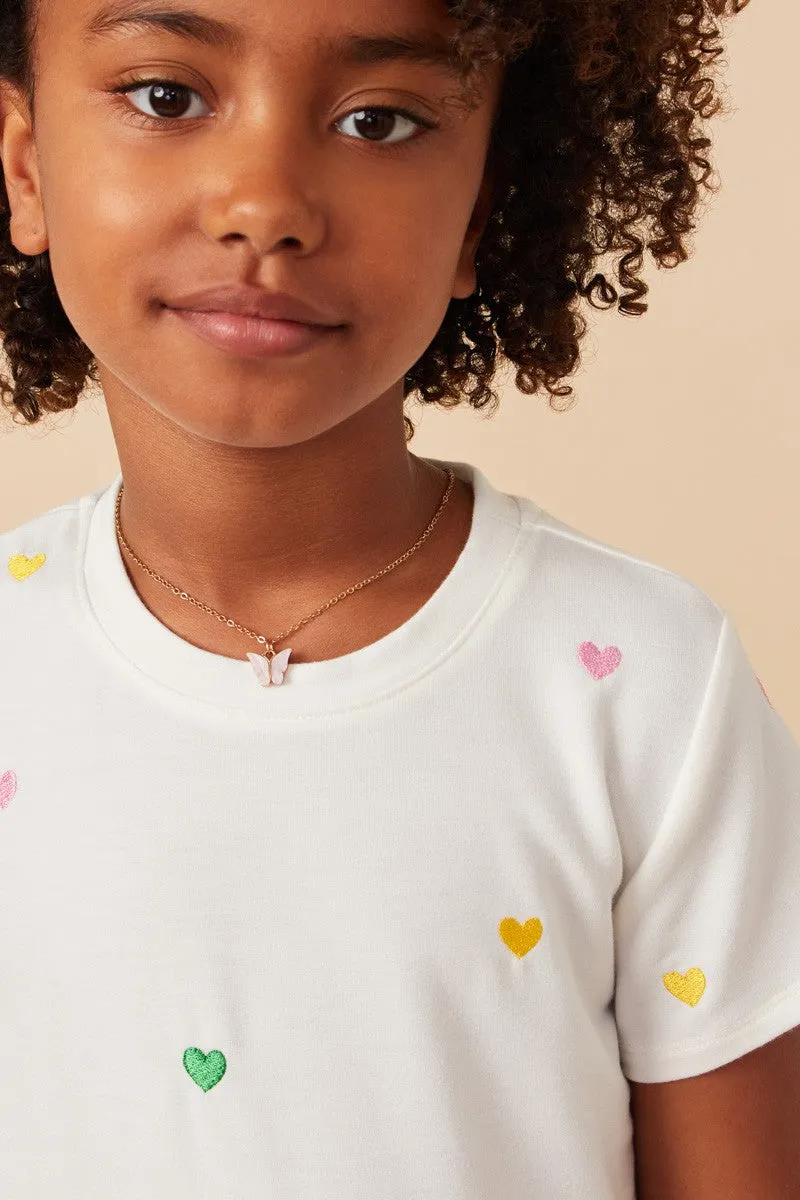 Embroidery Heart Tee