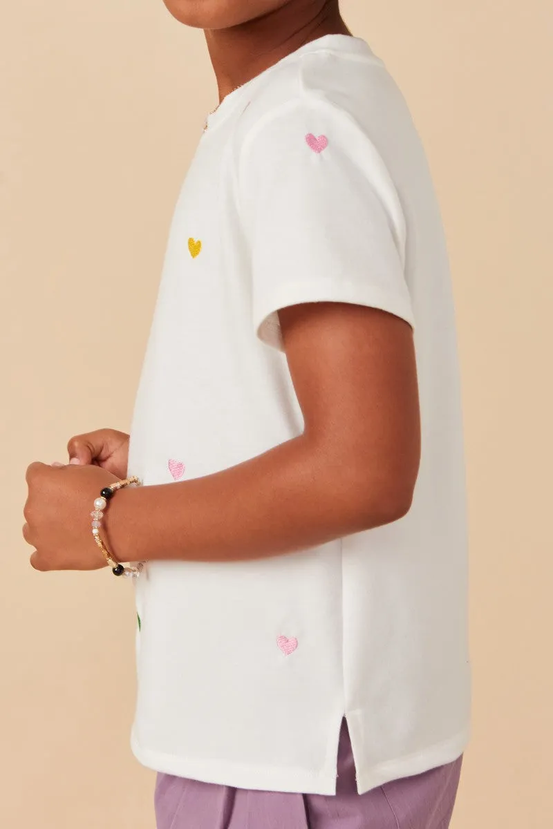 Embroidery Heart Tee