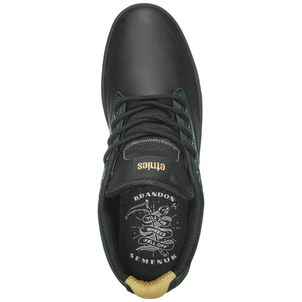 ETNIES SEMENUK PRO FLAT MTB SHOES [BLACK/GREEN/GOLD]