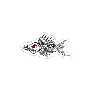 Fish Bone Die-Cut Stickers