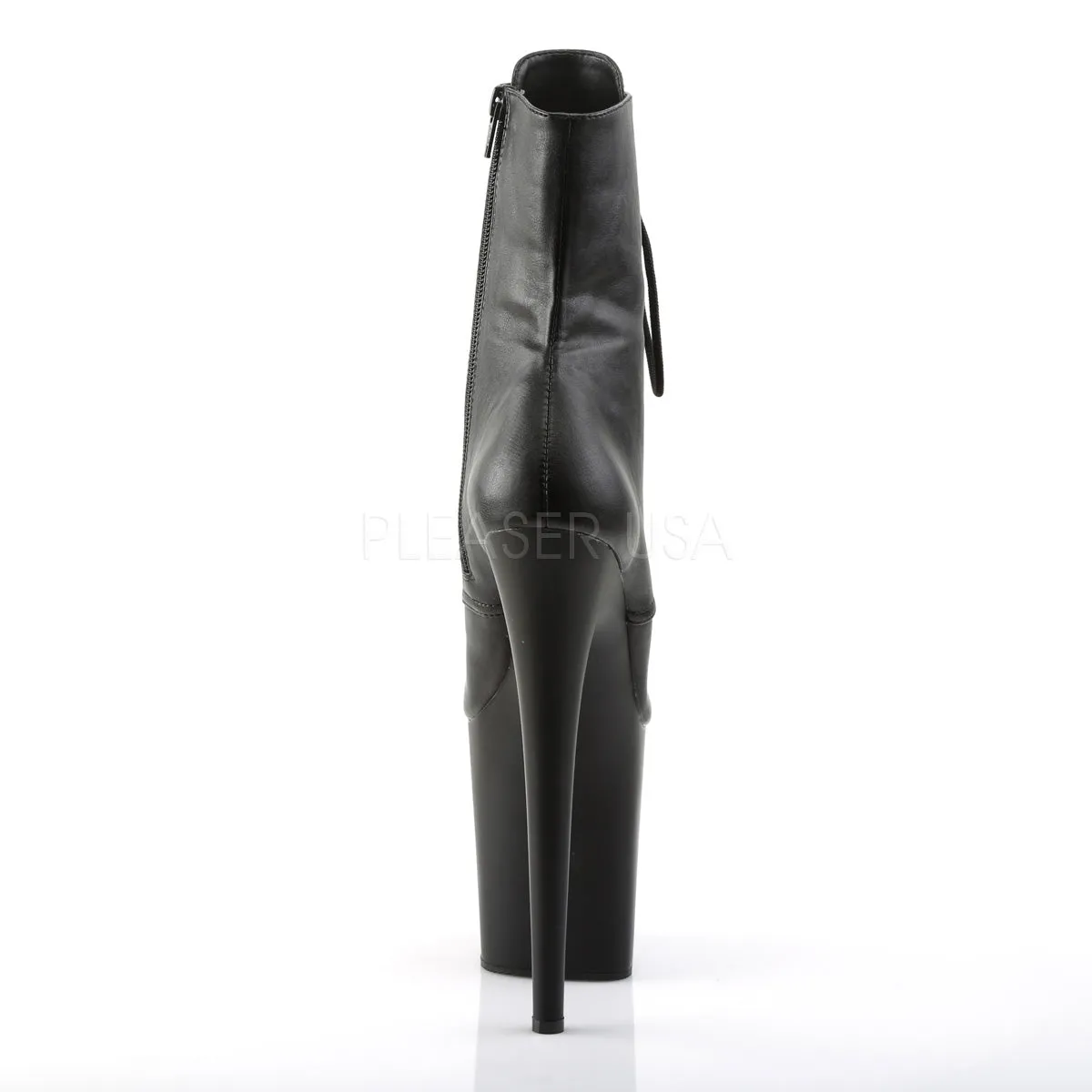 FLAMINGO-1020  Black Faux Leather/Black Matte