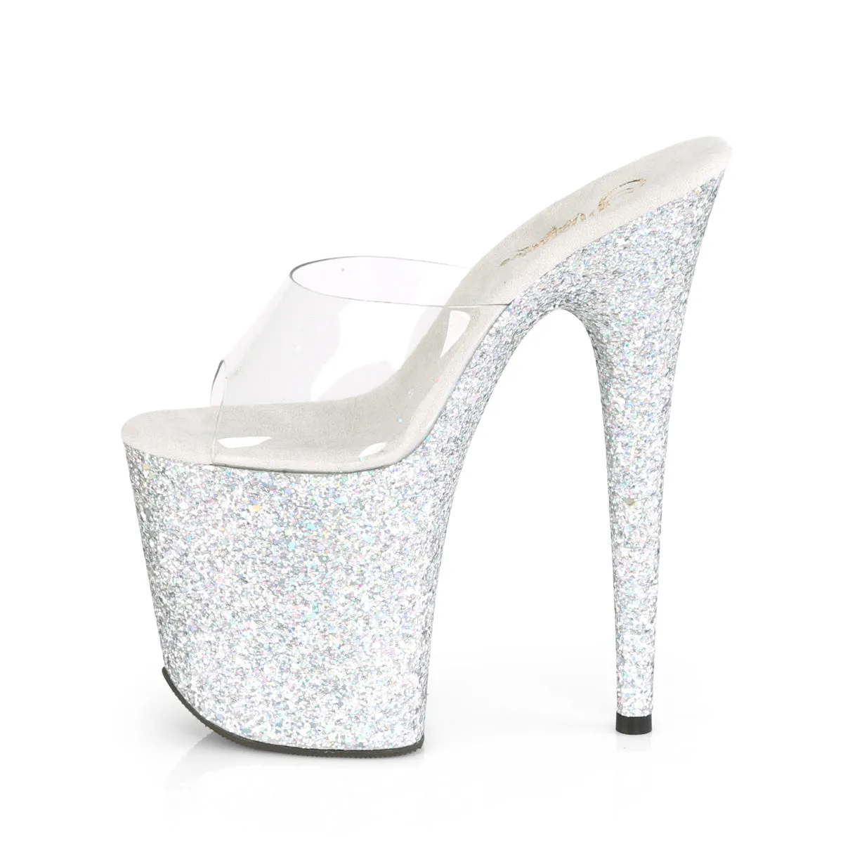FLAMINGO-801LG  Clear/Silver Multi Glitter