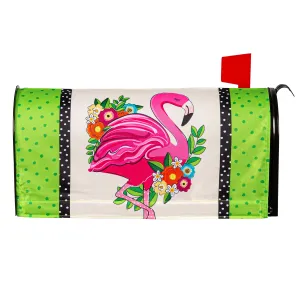 Floral Flamingo Welcome Mailbox Cover,56856