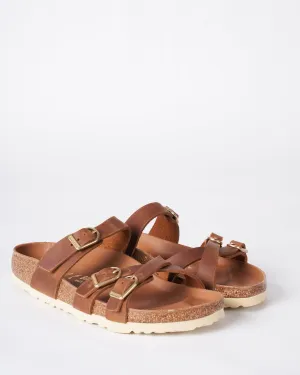 franca hex - cognac oiled leather