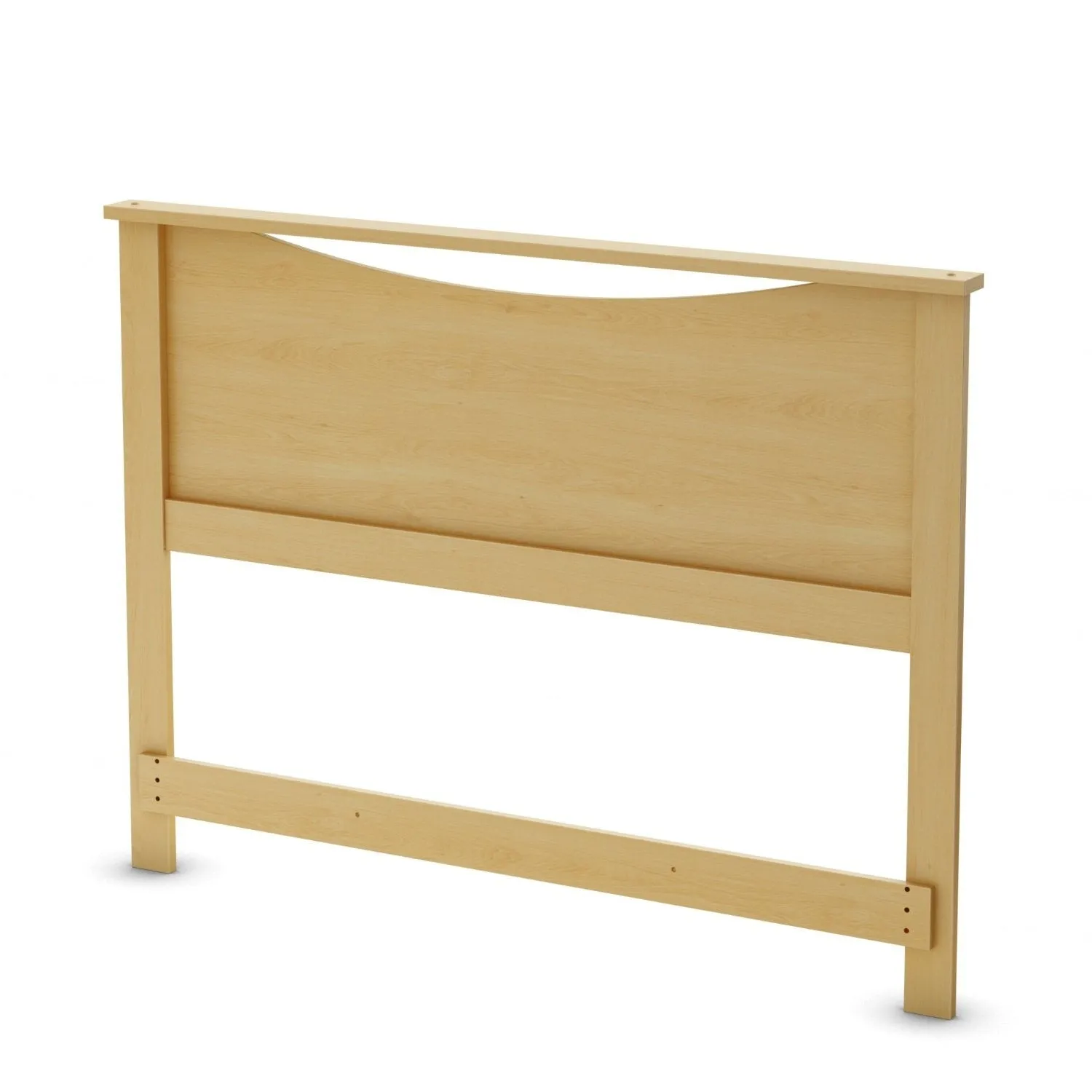 Full / Queen Platform Bed with Storage Drawers and Headboard in Natural