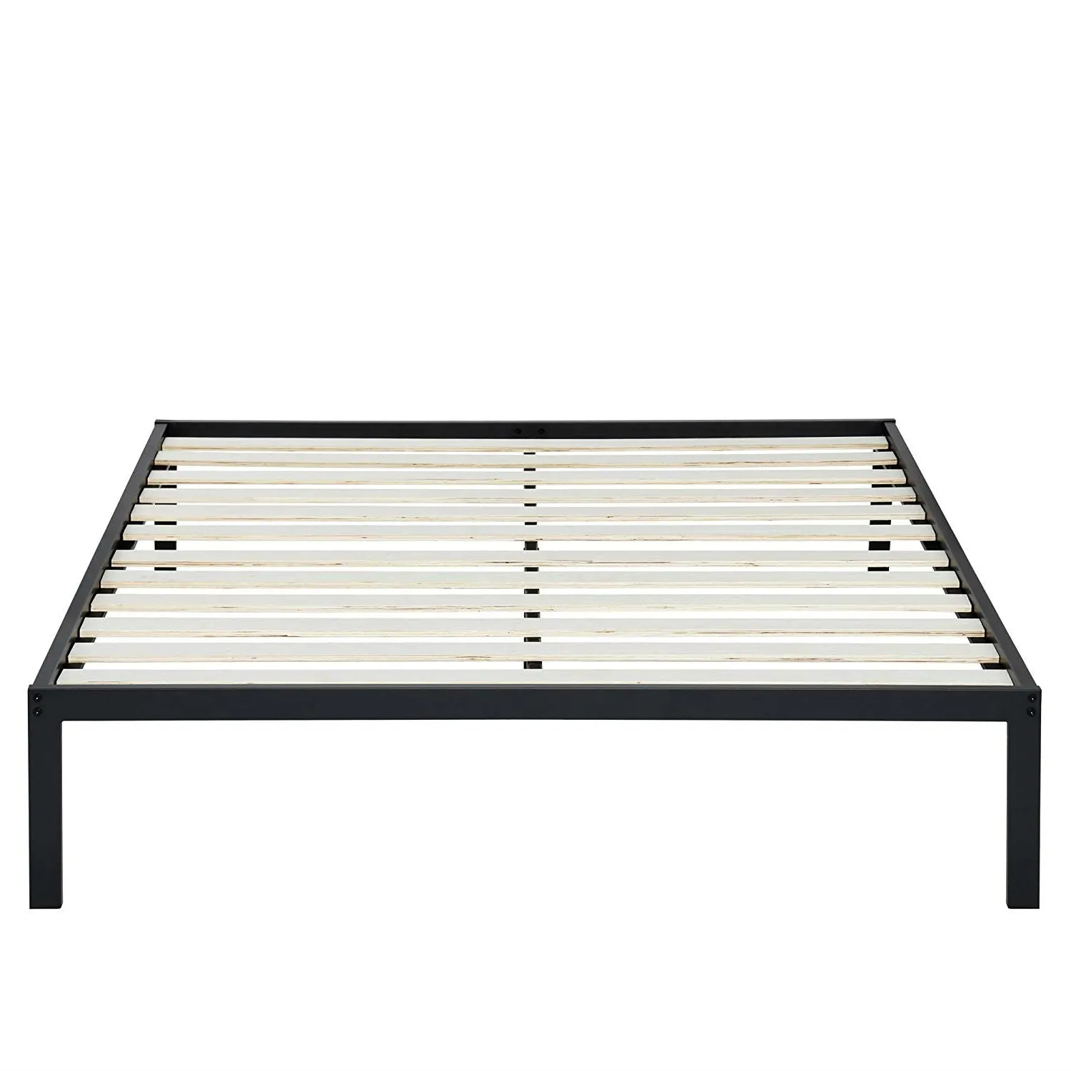 Full size Heavy Duty Metal Platform Bed Frame with Wood Slats