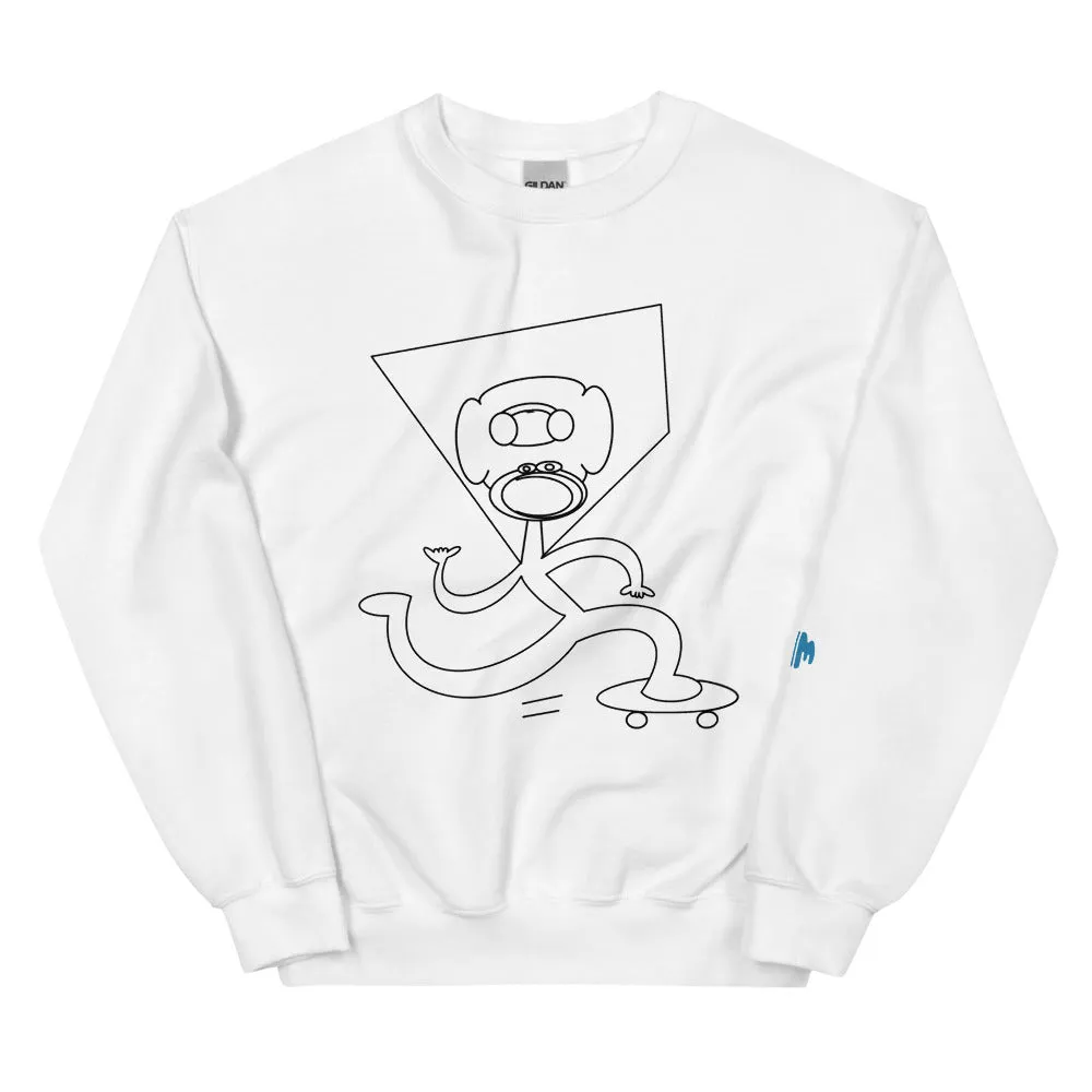 Gabe's "Screamer" Crewneck (White)