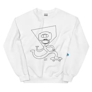 Gabe's "Screamer" Crewneck (White)