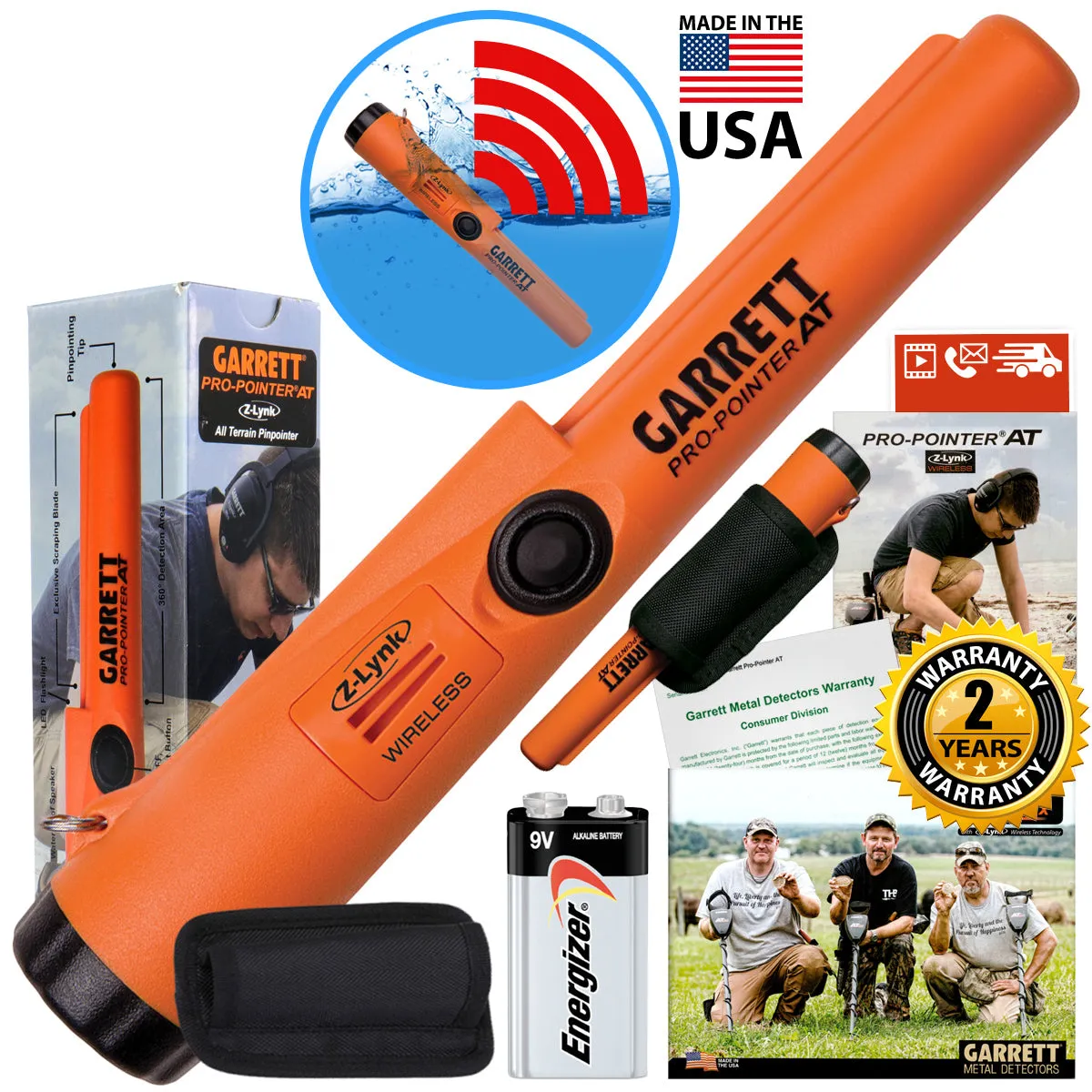 Garrett ACE 400 Metal Detector w/ DD Waterproof Coil, Edge Digger & Sand Scoop
