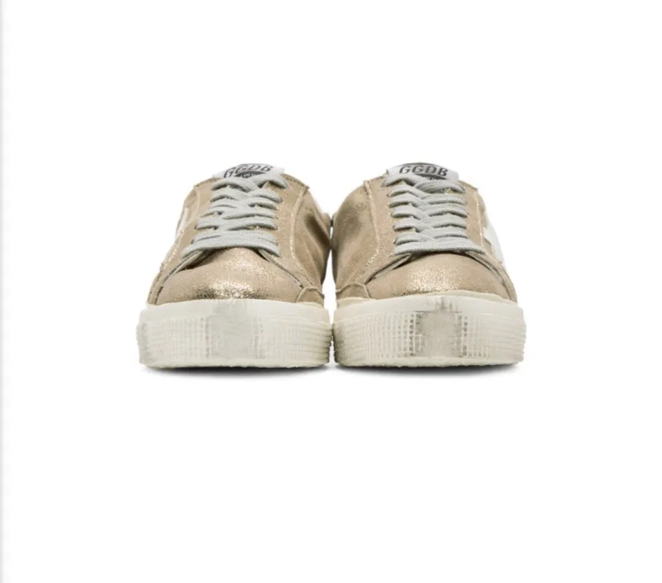 Golden Goose metallic runners - women size 8.5