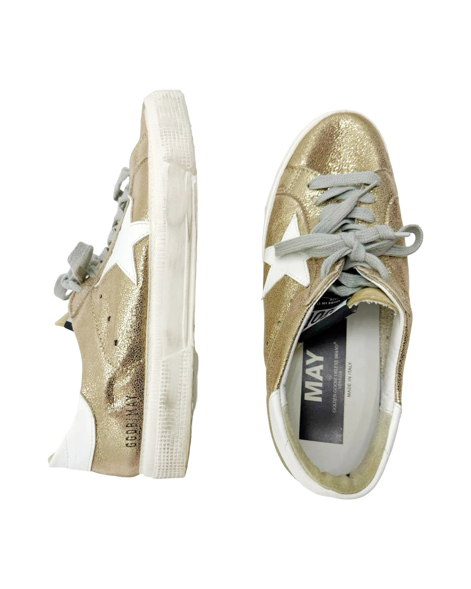 Golden Goose metallic runners - women size 8.5