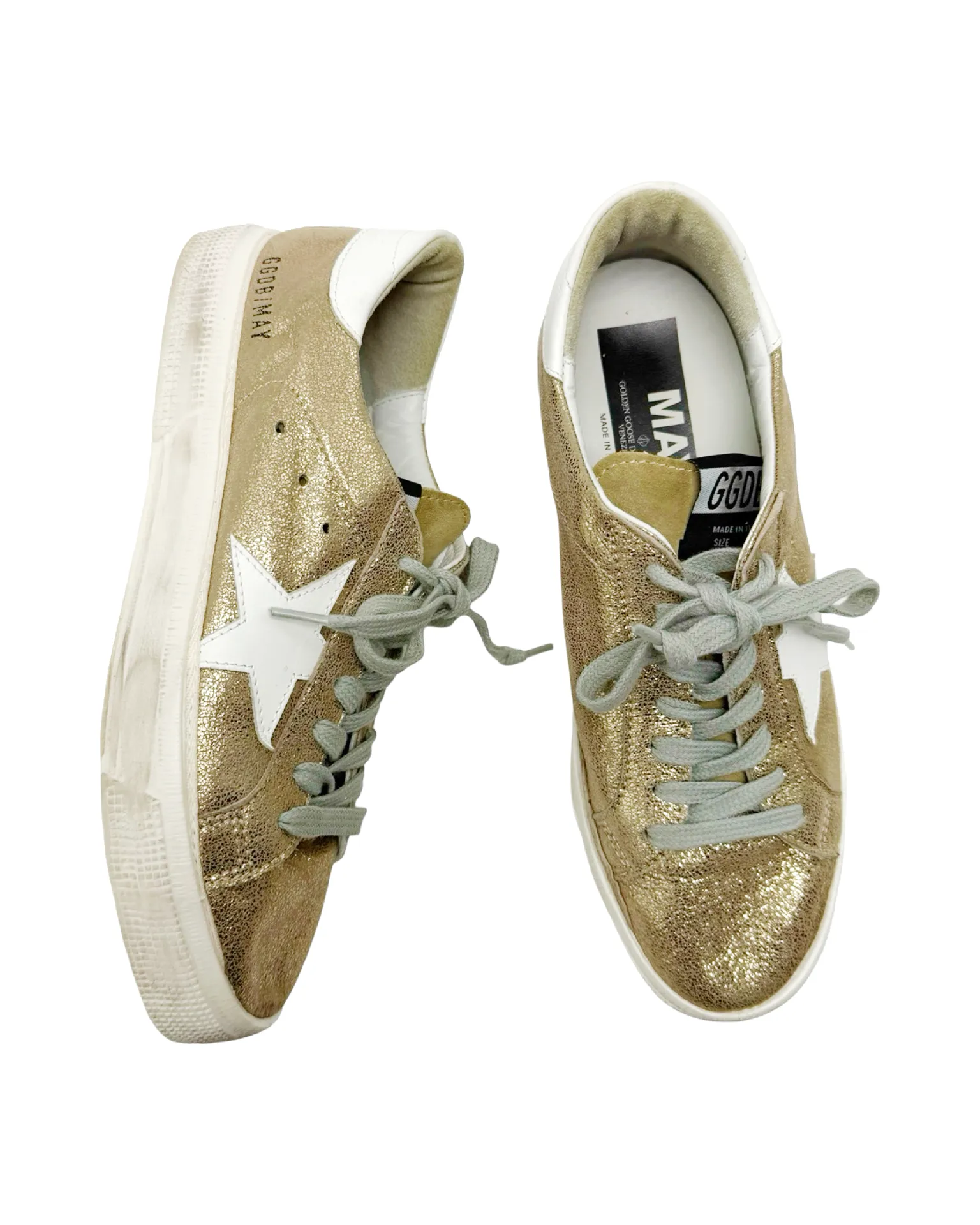 Golden Goose metallic runners - women size 8.5