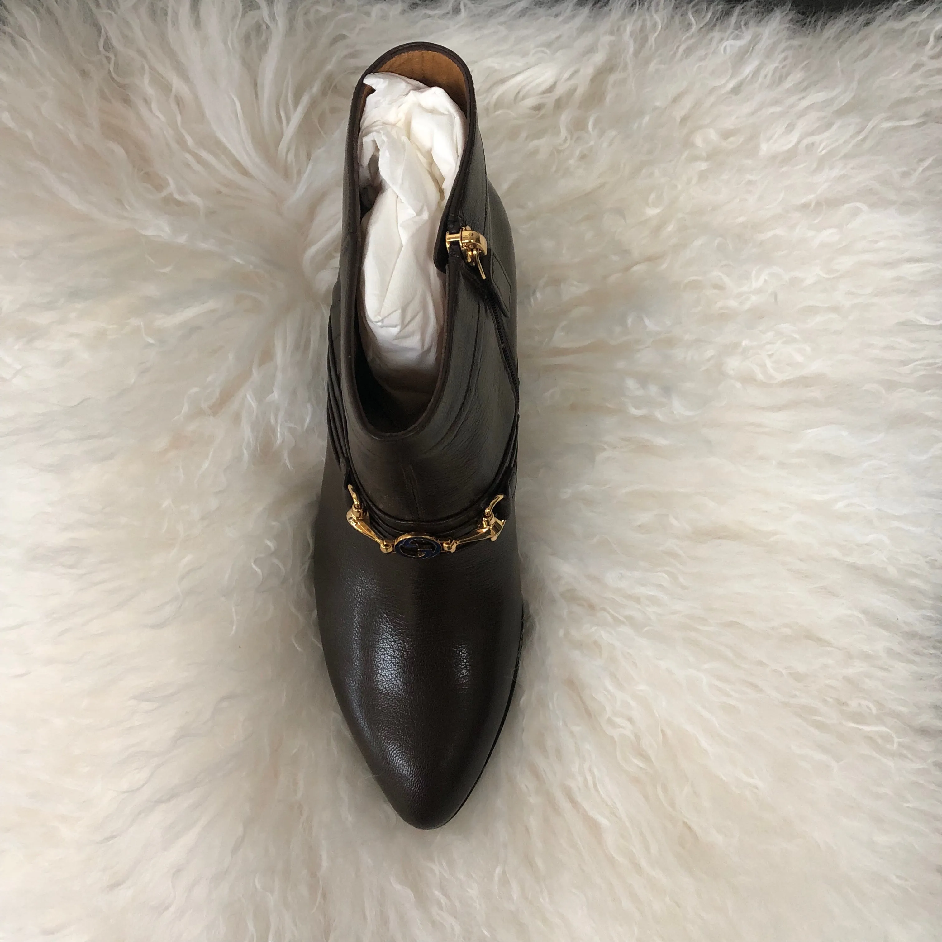 Gucci Horsebit Ankle Boots in Brown