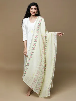Gulistan Linen Yellow Dupatta