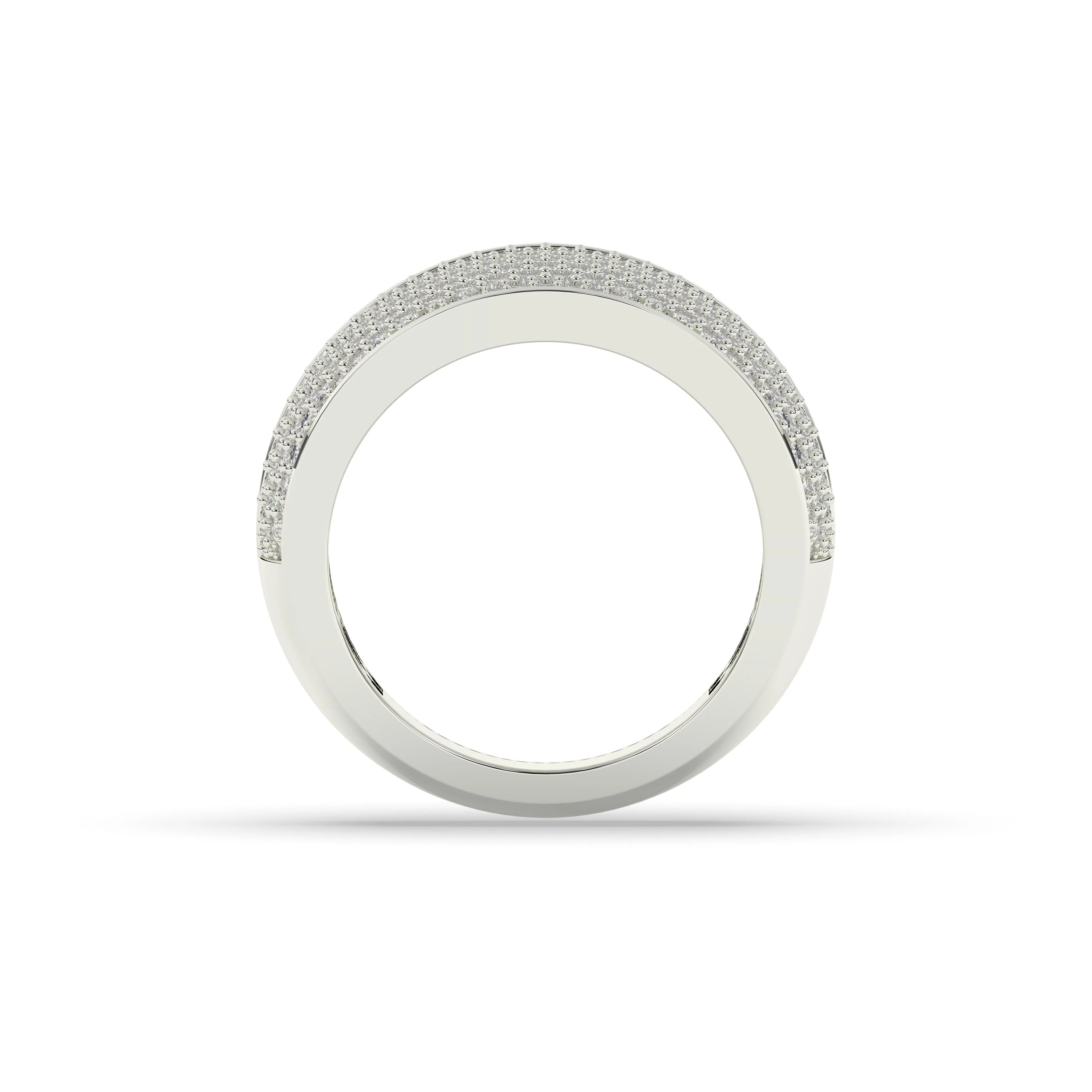 Half Round Half Baguette Band