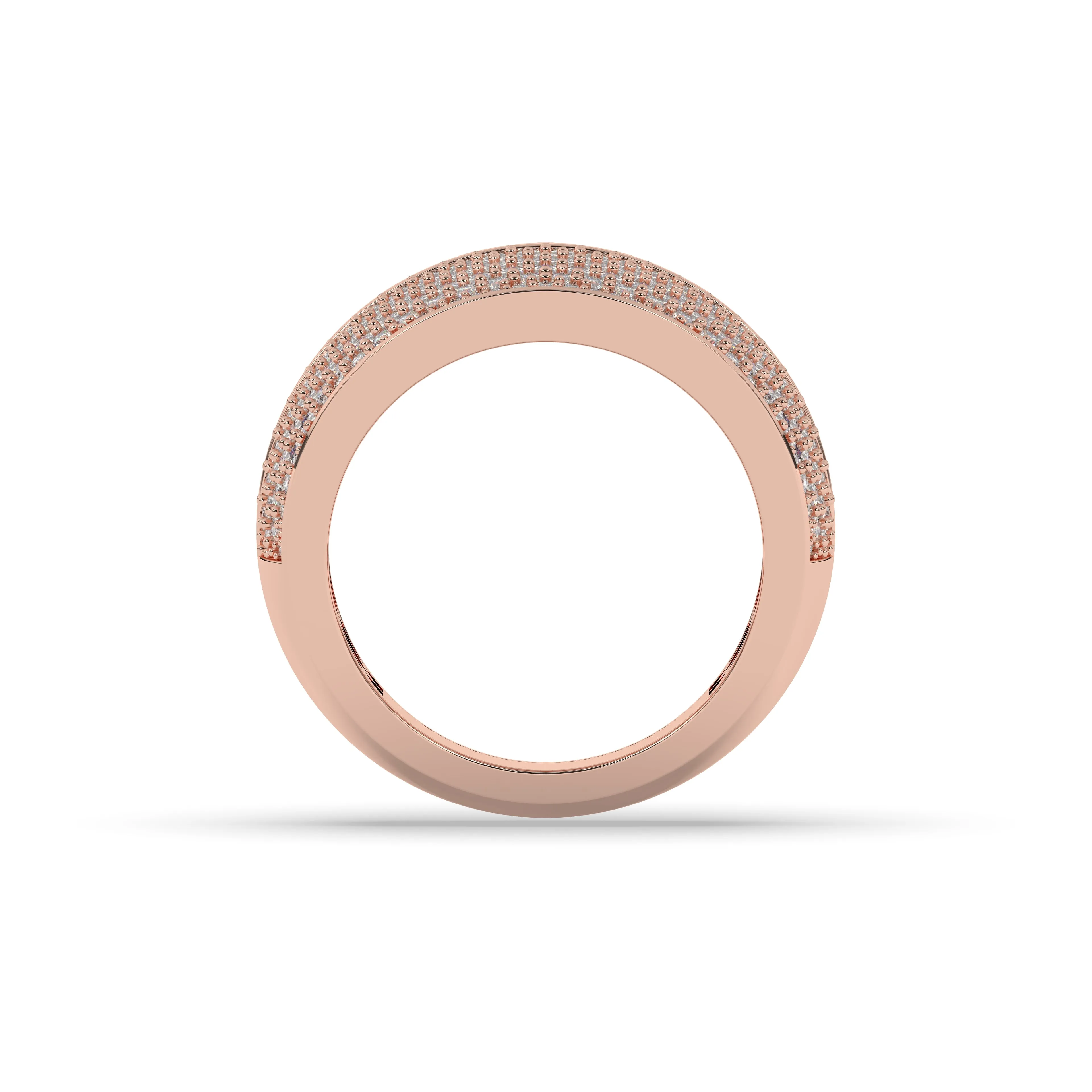Half Round Half Baguette Band