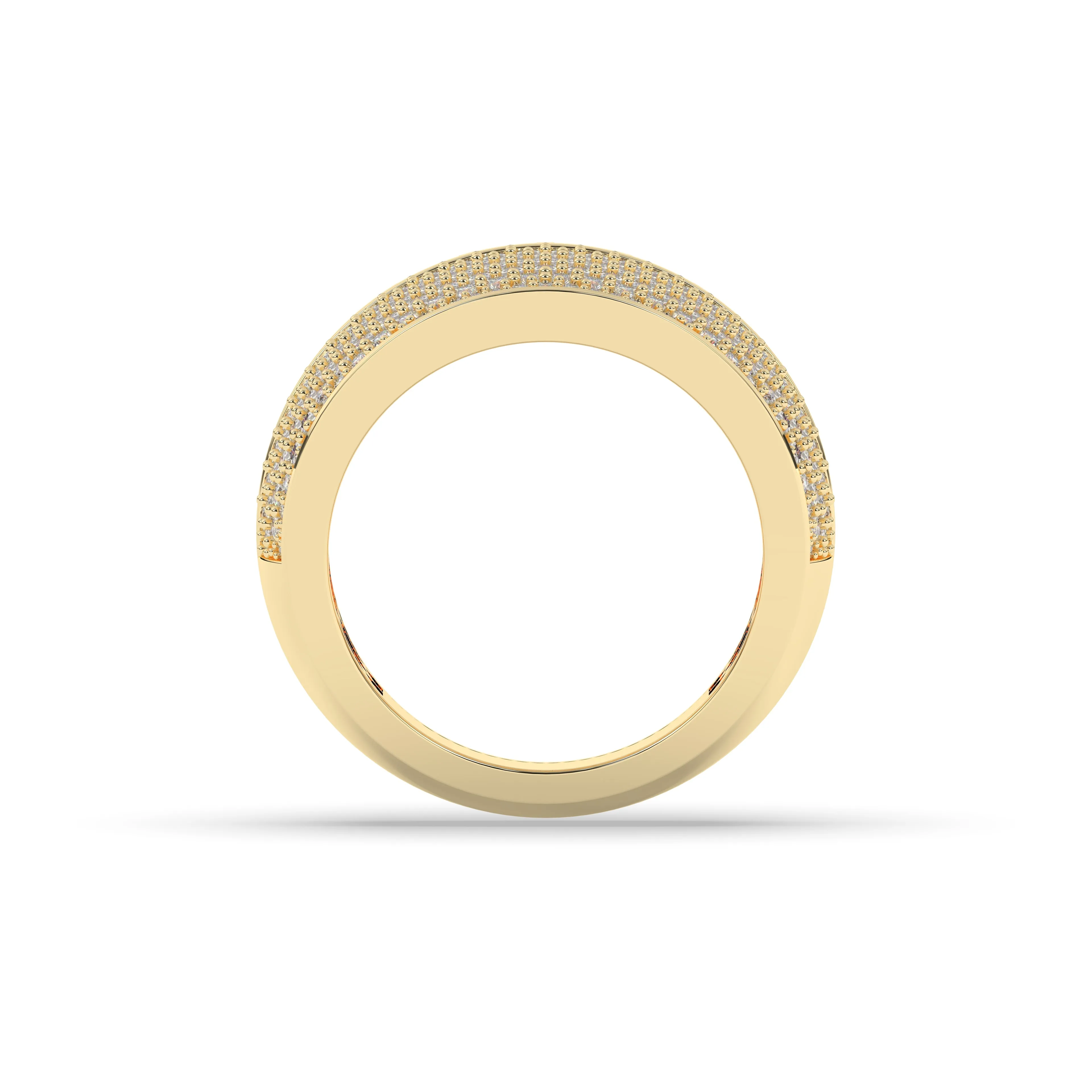 Half Round Half Baguette Band