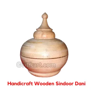 Handcrafted Wooden Sindoor Dani.