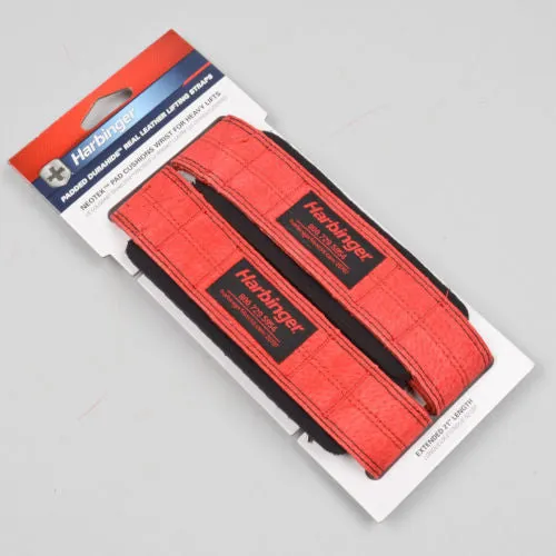 Harbinger Weight Lifting Straps 21" Leather Padded Wrist