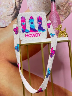 Howdy Cowboy Boot Beaded Purse