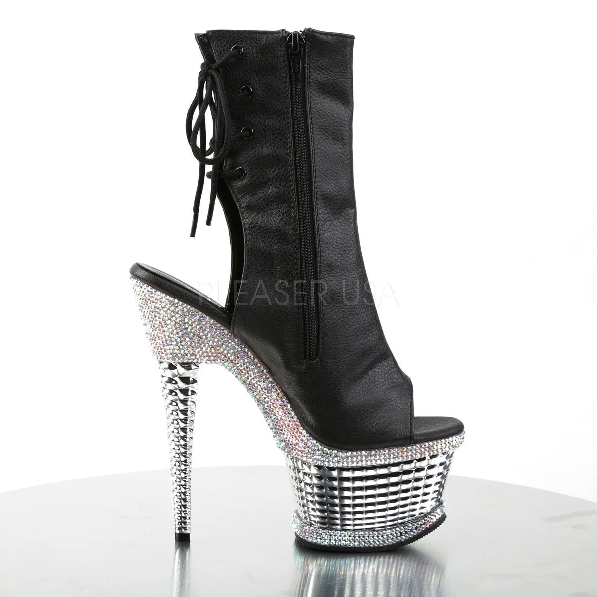 ILLUSION-1018RS PU Black Silver Chrome