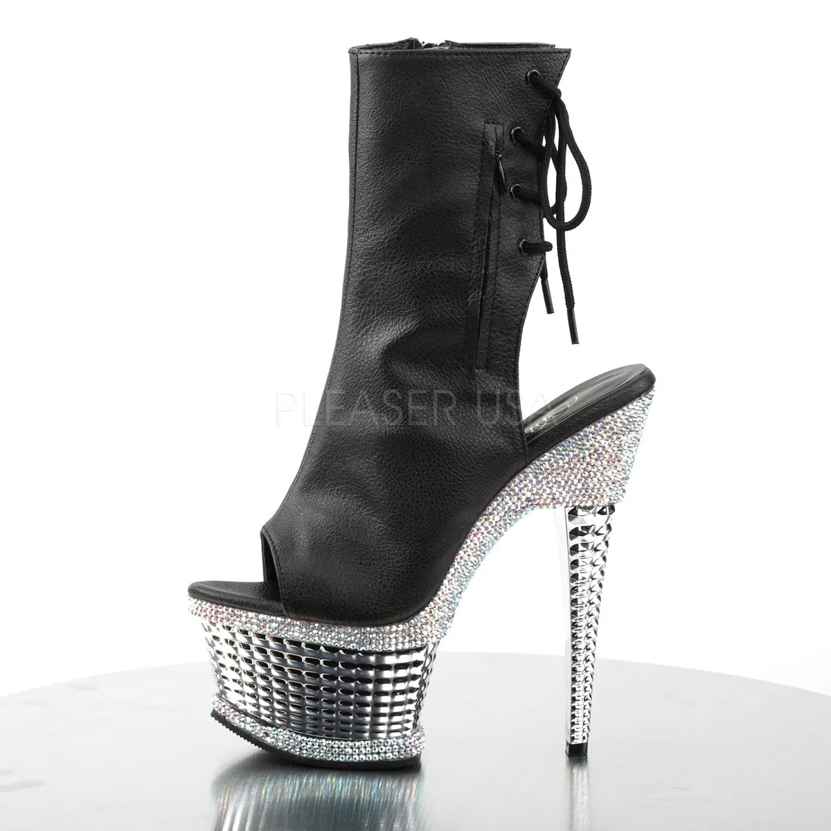 ILLUSION-1018RS PU Black Silver Chrome