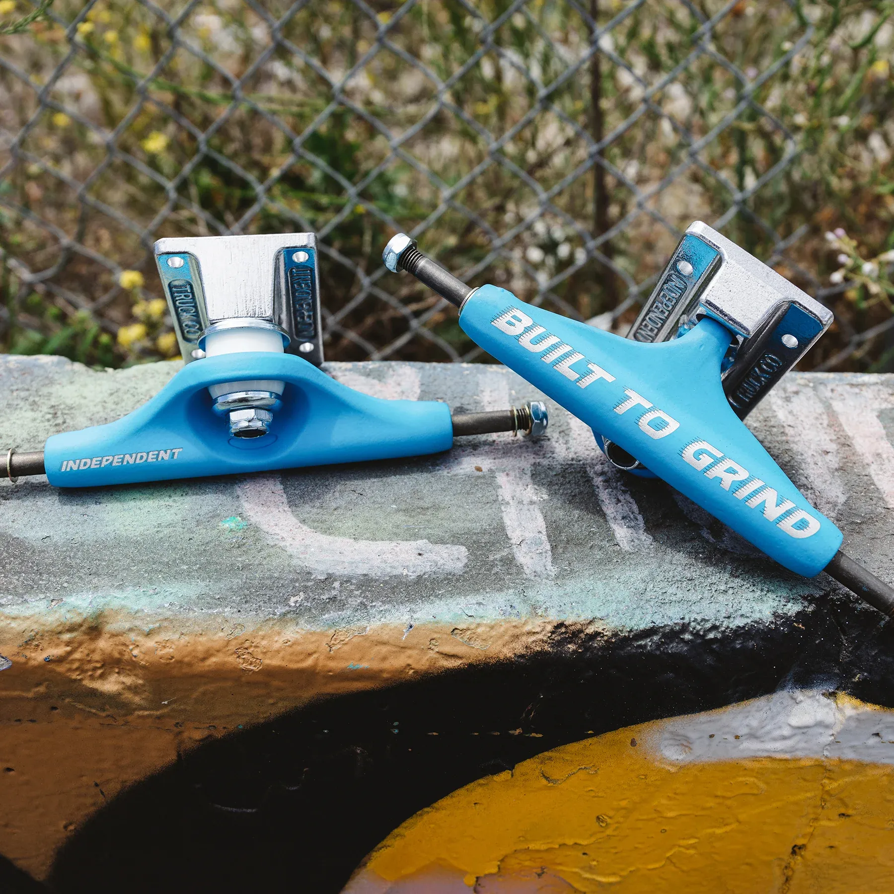 INDY Stage 11 BTG Speed Blue Silver Standard Skateboard Trucks