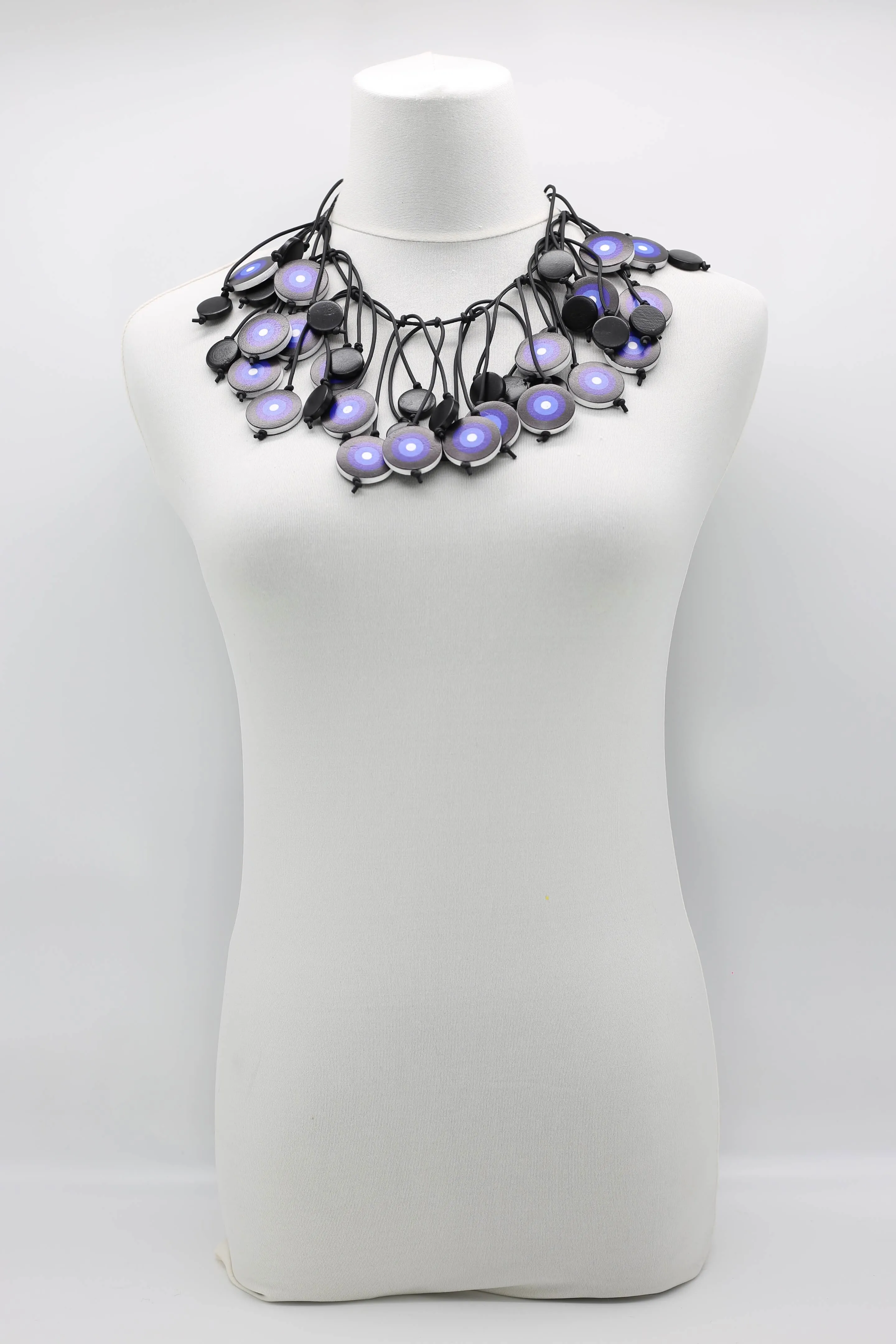 Jimi Hendrix Recycled Wooden Disks Necklace Short