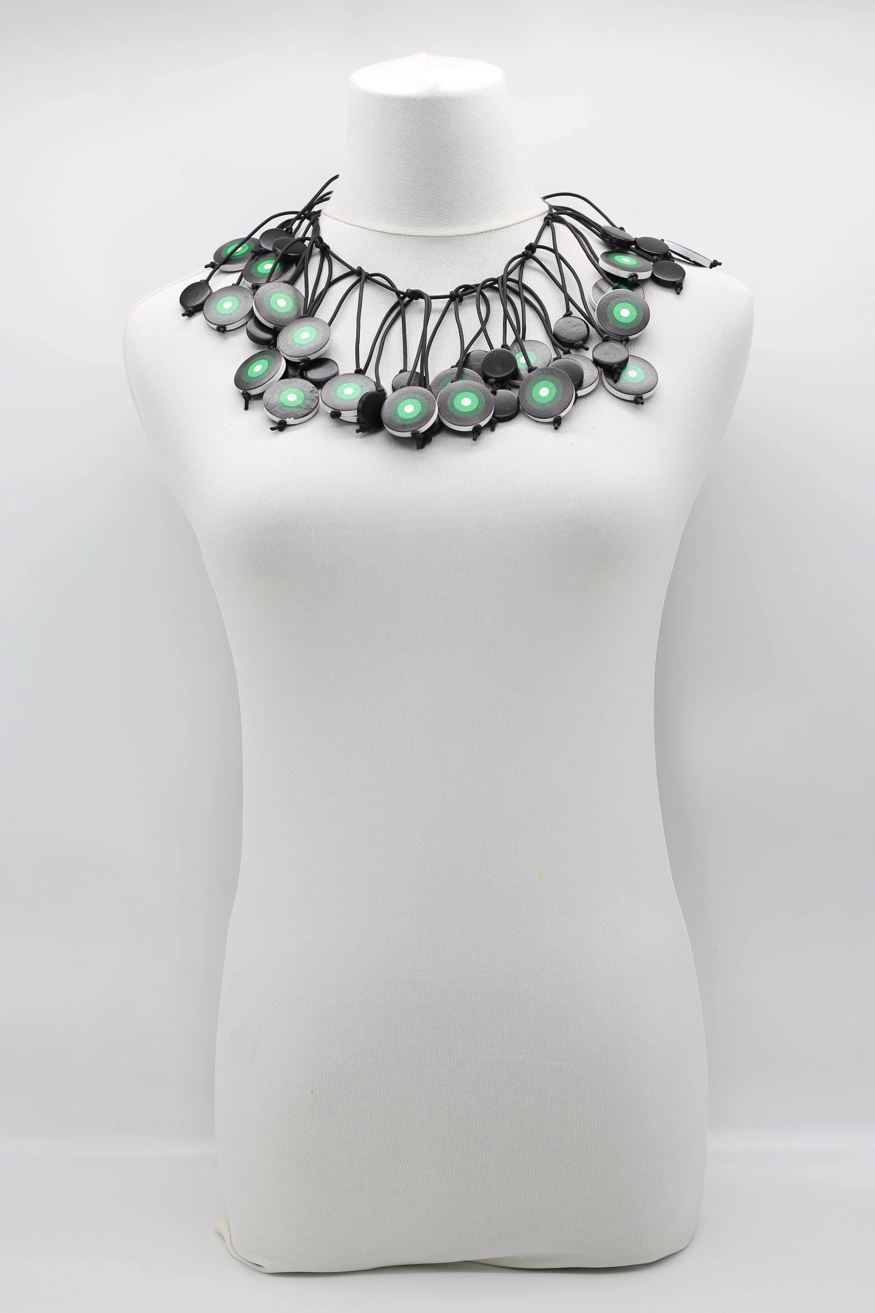 Jimi Hendrix Recycled Wooden Disks Necklace Short