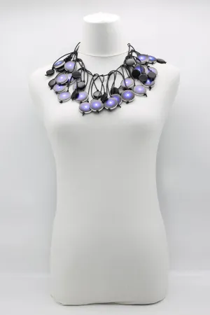 Jimi Hendrix Recycled Wooden Disks Necklace Short
