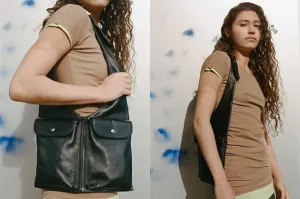 JULIAN BAG, BLACK CALF