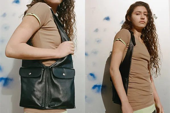 JULIAN BAG, BLACK CALF