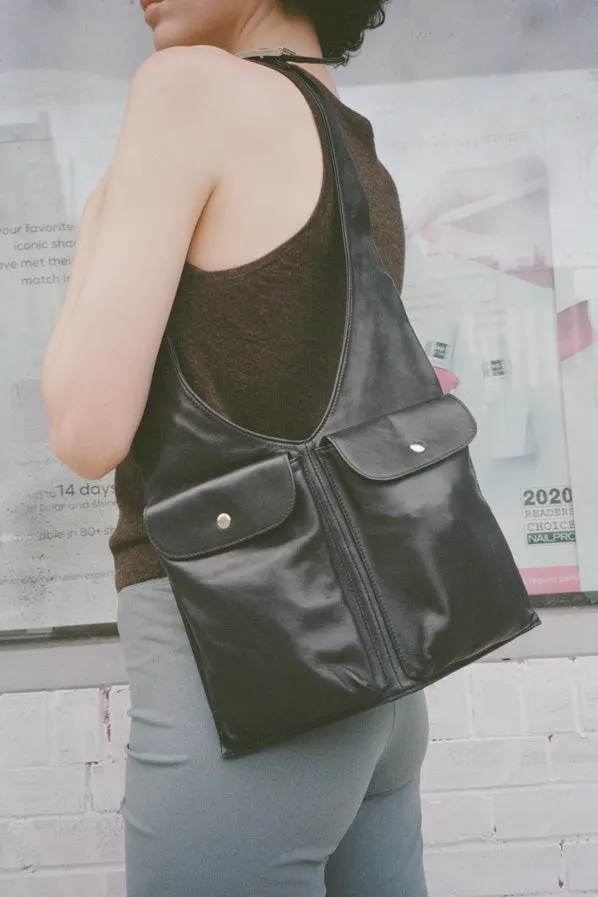 JULIAN BAG, BLACK CALF