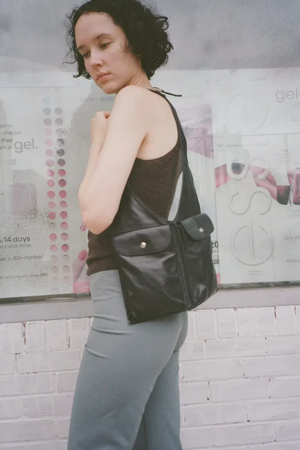 JULIAN BAG, BLACK CALF
